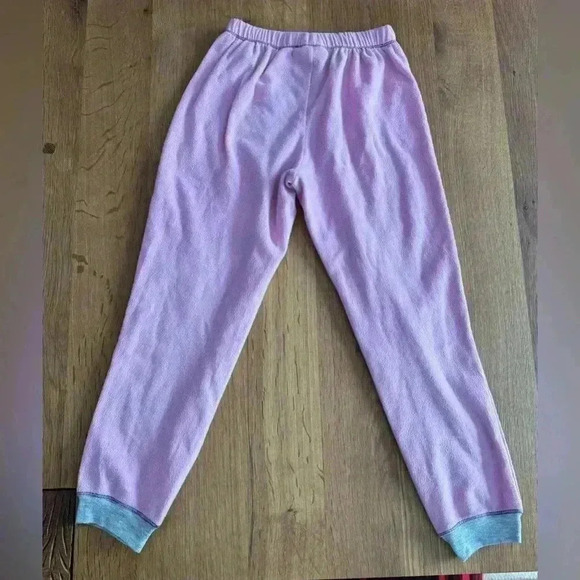Kids Pink Fleece elastic waist pants - Picture 3 of 6